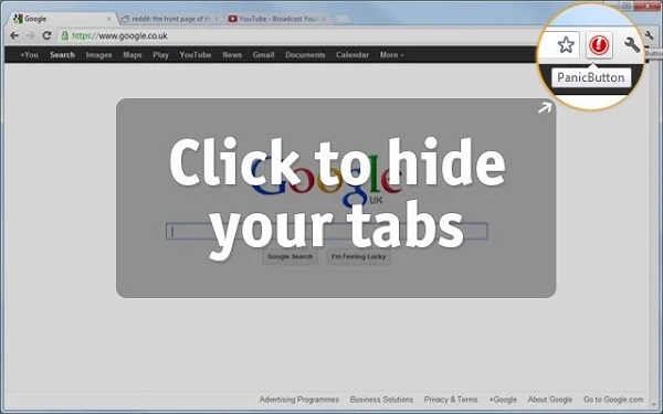 一鍵關閉所有分頁的 PanicButton (圖片來源/Chrome 應用商店)