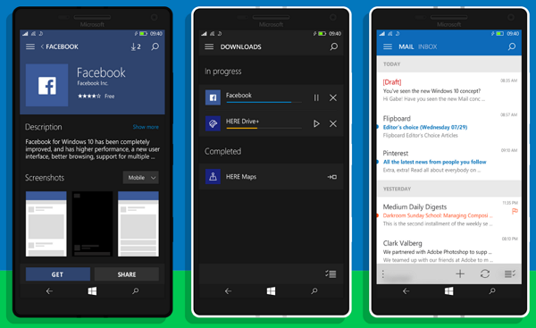 設計師 Robson Jobs 自行設計了一系列 Windows 10 Mobile 的介面。(圖片來源/PhoneArena)