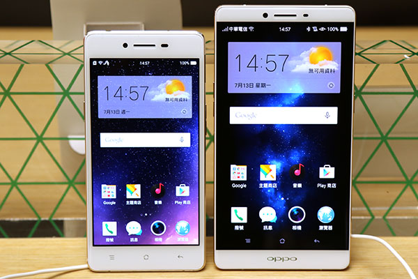R7(左)是採用 5 吋螢幕,R7 Plus 則是 6 吋螢幕的設定