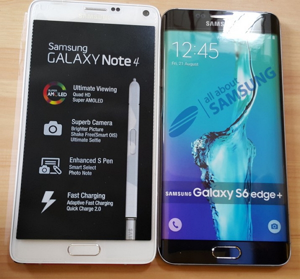德國科技媒體獨家爆料的 S6 Edge Plus  的實機照。(圖片來源/All About Samsung)