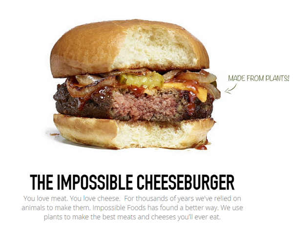 Impossible Foods 期望能夠將人造肉餅做得很逼真,希望一口咬下去時,肉餅可以像 5 分熟牛排一樣流出血水來。(圖片來源/Impossible Foods)