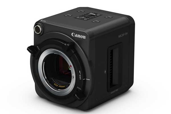ME20F-SH 採用可交換鏡頭的設計,可更換 EF 接環的 Canon 鏡頭