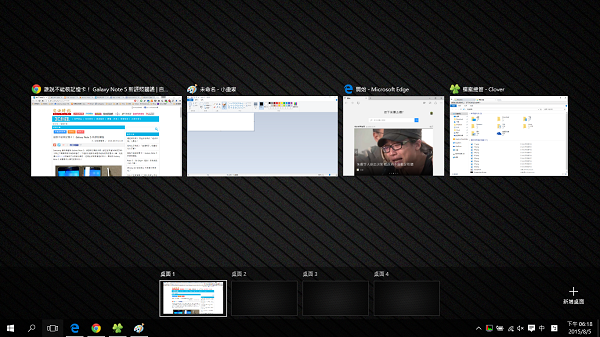 虛擬桌面在多工上的使用相當方便