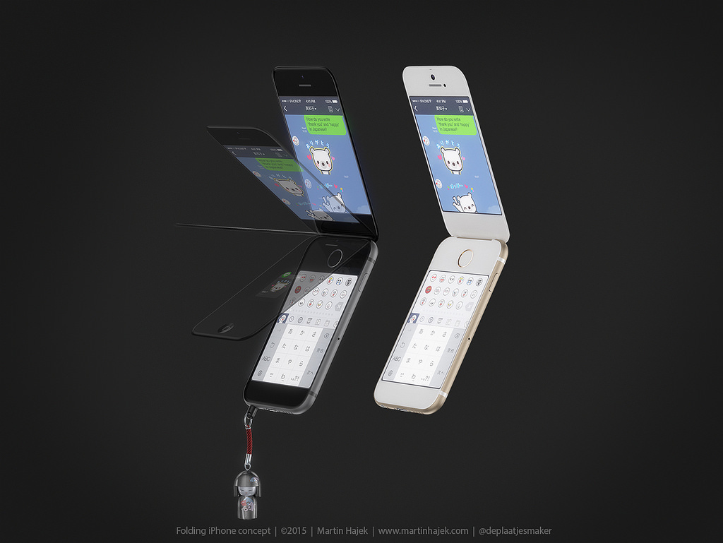 工業設計師 Martin Hajek 創造了一款摺疊 iPhone 的設計概念(圖片來源/martinhajek.com)