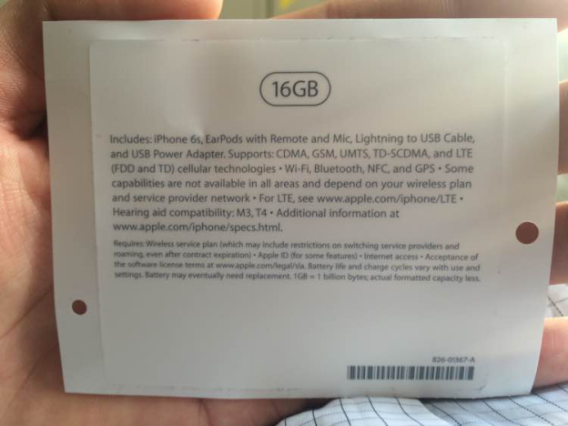 iPhone 6s 疑似會保留 16GB 版本(圖片來源/BGR)