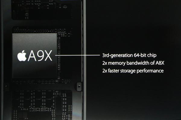 這次採用用新款的 A9X 處理器,效能較以往加快不少