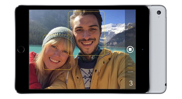 iPad mini 在不顯眼的投影片上,宣布推出第 4 代(圖片來源/Apple)