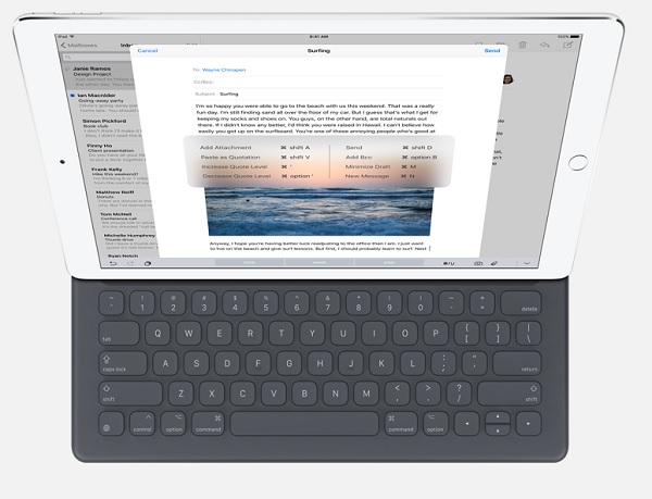 iPad Pro 這次搭配推出鍵盤保護套(圖片來源/Apple)