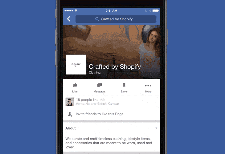用戶未來可以直接在 Facebook 上瀏覽各式商品（圖片來源／Thenextweb）