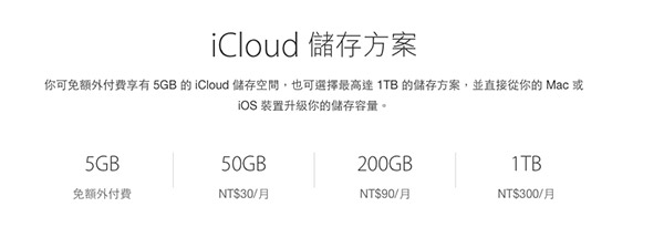 新的 iCloud 付費級距,可見降價幅度相當大