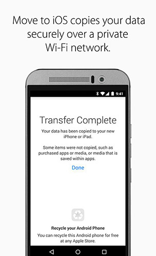 透過 WiFi 網路傳送到新買的 iOS 裝置上 (圖片來源/擷取自 Google Play 軟體商店)