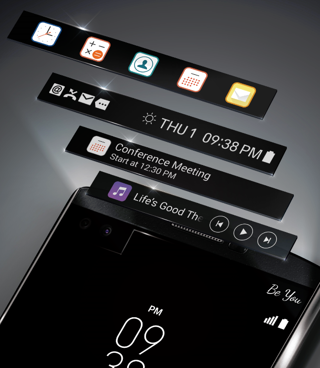 V10 擁有獨特的雙螢幕設計(圖片來源/LG)