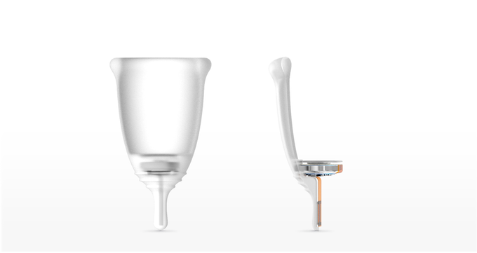 透過感測器,LOONCUP 還可以進一步預測下次月經來的確切時間(圖片來源/Kickstarter)