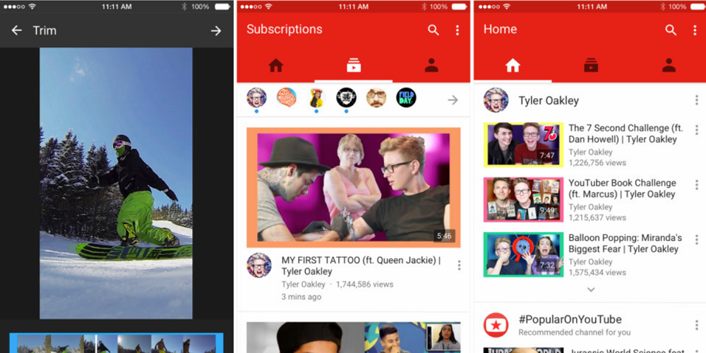 新版本的 Youtube App 將會更容易找到需要的內容(圖片來源/9to5mac)