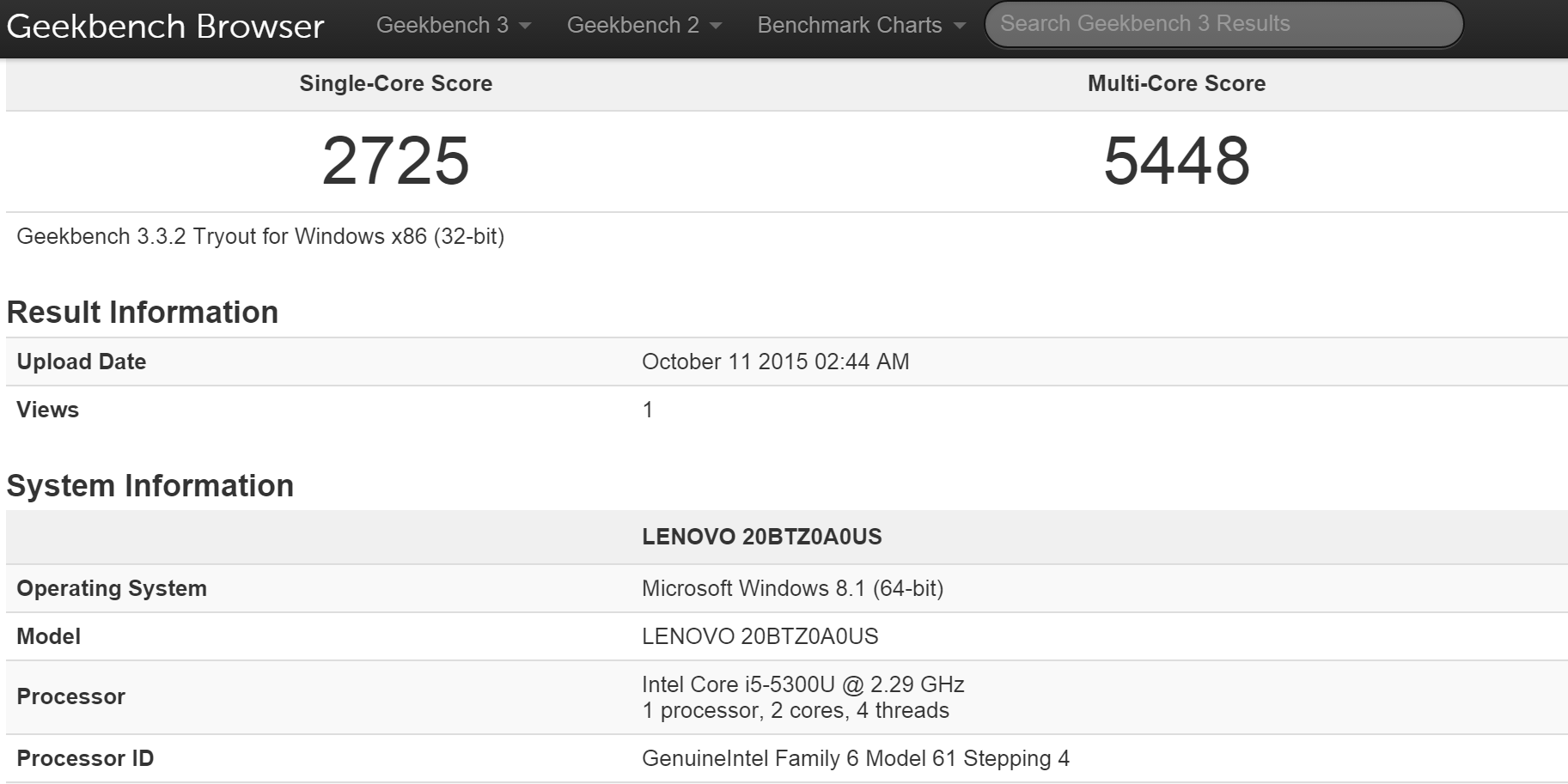 GeekBench 3 跑分測試