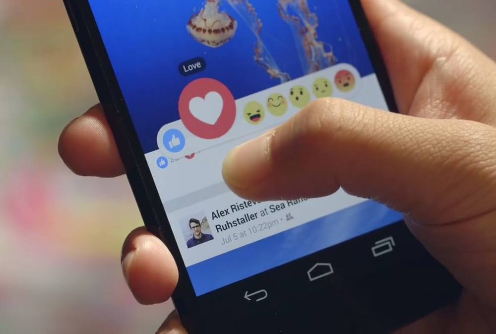 Facebook 開始測試新的按讚功能(圖片來源/Mark Zuckerberg’s Facebook)