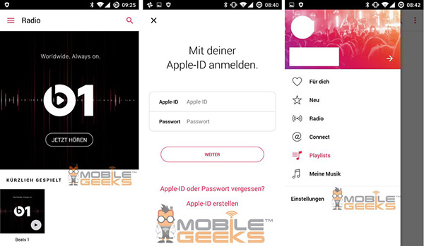 除了介面不同外,Apple Music Android 版本的功能大致跟 iOS 版本相同(圖片來源/擷取自 M