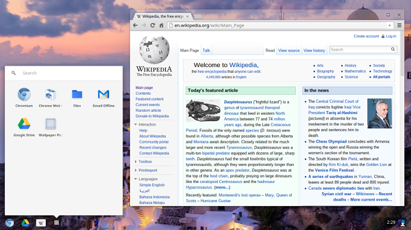 Chrome OS 則是 Google 為旗下 ChromeBook 筆記型電腦開發的作業系統(圖片來源/wikipedia)
