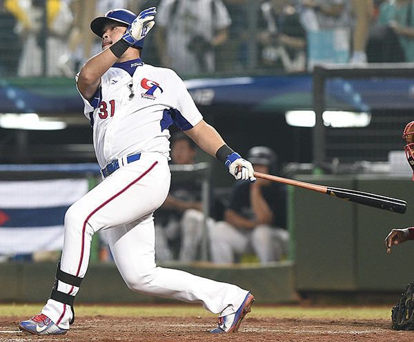 錯過昨天大師兄林智勝的致勝一擊嗎?(本報記者陳志曲攝影)