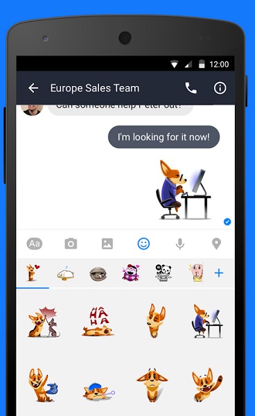 Work Chat 有完整的 Facebook Messenger 功能（圖片來源／Google Play）
