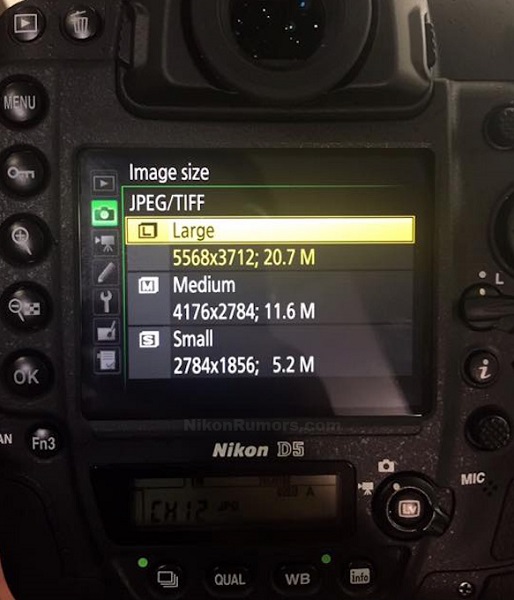 Nikon D5 的操作介面(圖/nikonrumors)