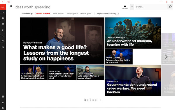 Windows 10 市集 App：TED