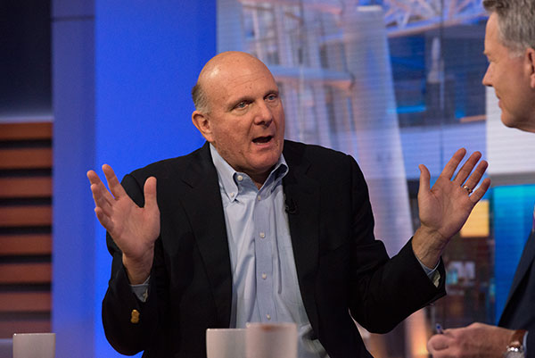 微軟前任 CEO Steve Ballmer (圖片來源/彭博)