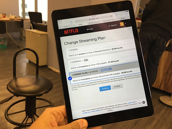 Netflix 現在推行的三種不同資費方案