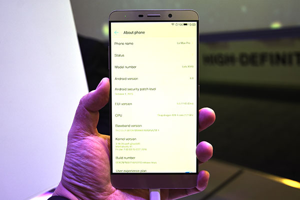 作業系統為 Android 6.0