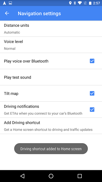 新功能允許將 Driving Mode 在桌面建立快捷(圖/Android Police)