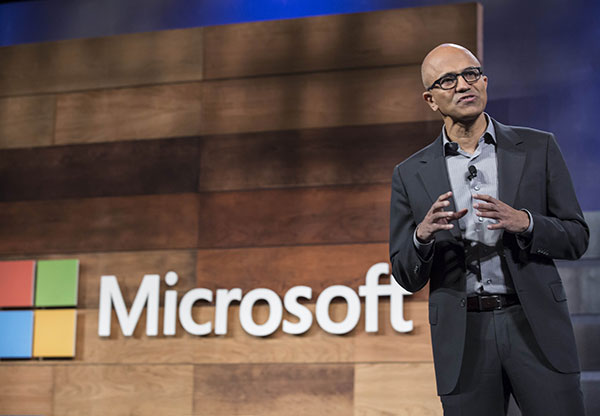 微軟現任執行長納德拉(Satya Nadella)(圖片來源/法新)