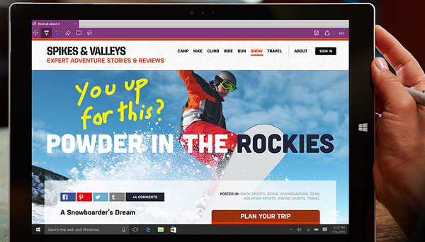 IE 11 的新程式設定，與 Microsoft Edge 十分類似（圖／Microsoft）