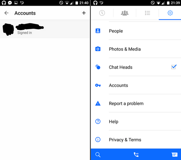 未來 Messenger 可以選擇多個帳號登入(圖/Android Police)