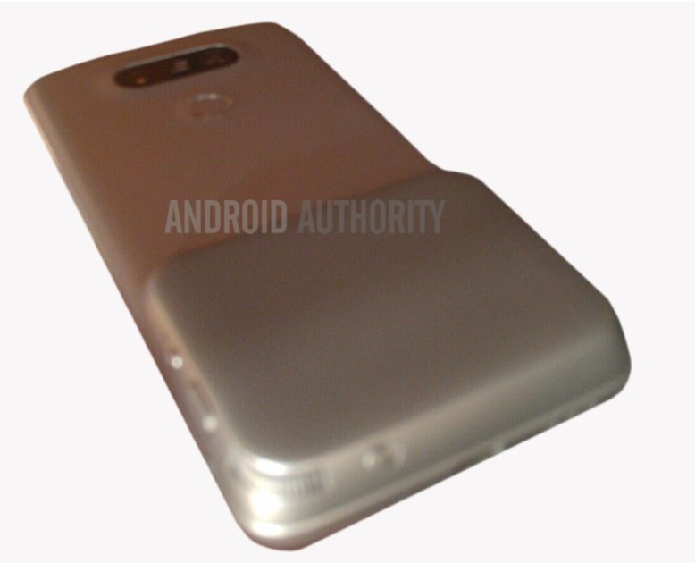 疑似 LG G5 的外接模組諜照影像(圖/androidauthority)