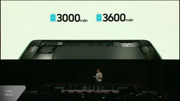 電池電量也加大至 3000 mAh(S7)以及 3600 mAh(S7 Edge)