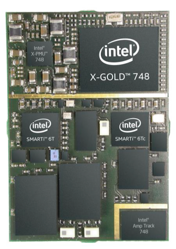 Intel 最新的 XMM 7480 LTE 通訊模組,在 4 通道 CA 的狀況下可達到下載 300 Mbps/上傳 150 Mbps 的傳輸速度(圖片來源/擷取自 Intel 官網)