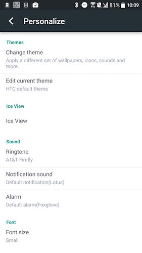 爆料者 OnLeaks  在 Twitter 發表的 HTC 10 新款介面,其中有個特別的 Ice View 功能