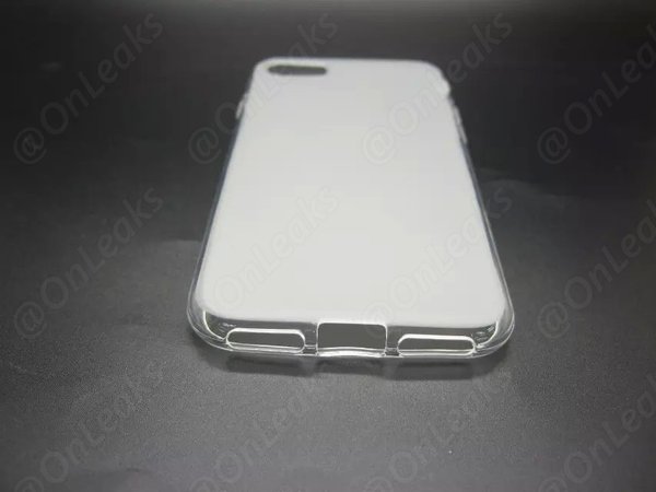 疑似 iPhone 7 手機殼影像,已經看不到專為 3.5mm 耳機孔保留的開孔(圖/Mac Rumors)