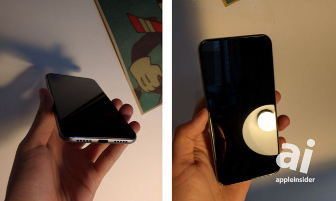 疑似 iPhone 7 的手機影像,正面似乎取消了實體 Home 鍵(圖/Apple Insider)