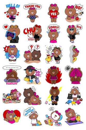 快來下載!LINE 限時熊妹妹 CHOCO 免費貼圖上線