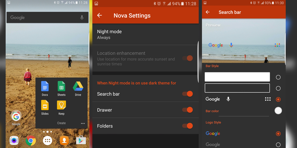 Night Shift 類似功能，未來 Nova Launcher 也將加入（圖／9to5Google）