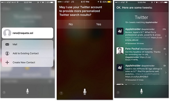 iOS 9.3.1 先前被人發現，可以透過 Siri 繞過螢幕密碼鎖定（圖／appleinsider）
