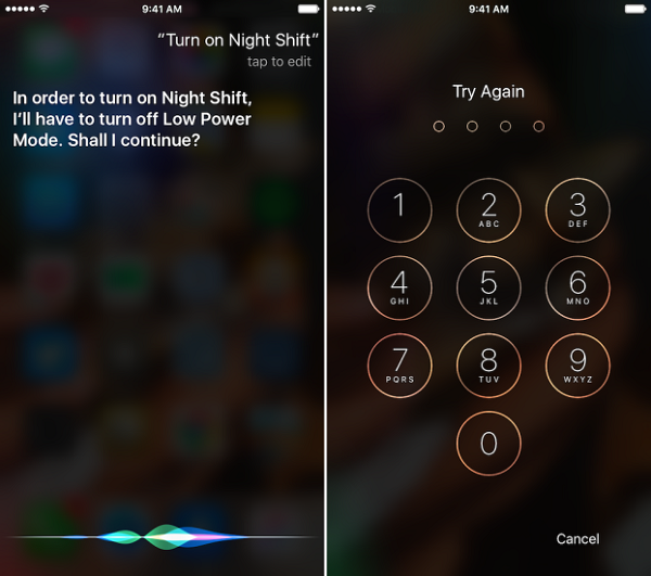 Siri 新增了控制 Night shift 的功能（圖／9to5Mac）