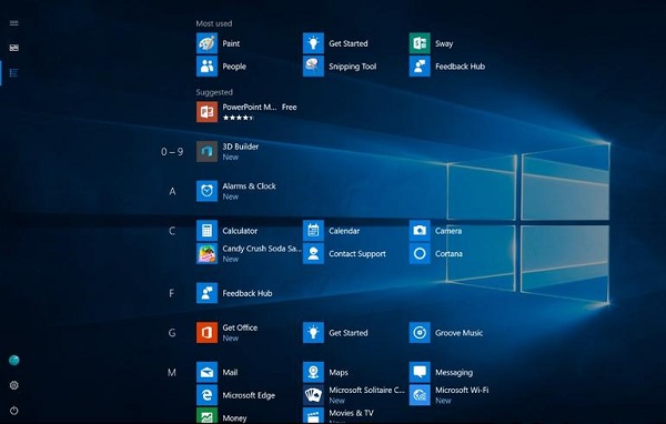 Windows 10 下一版的開始功能表,在平板模式也會有些許更動(圖/Znet)