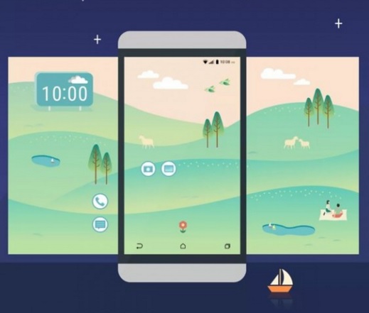 用戶可以自訂多格個人化桌布(圖/phandroid)