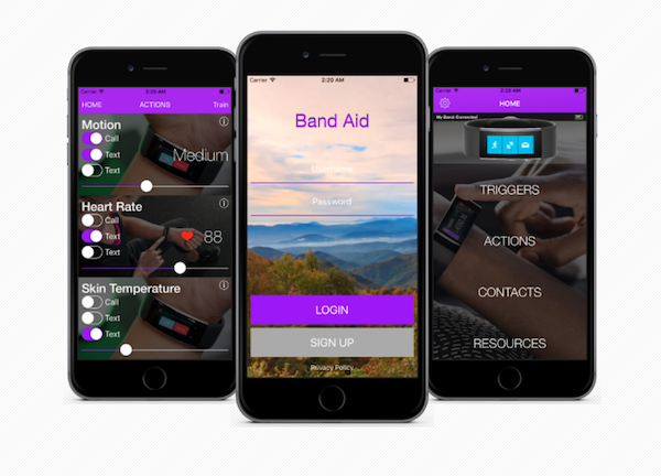 可在手機上的 Band Aid App 進行各項安全性設定(圖片來源/擷取自 Band Aid 官網)