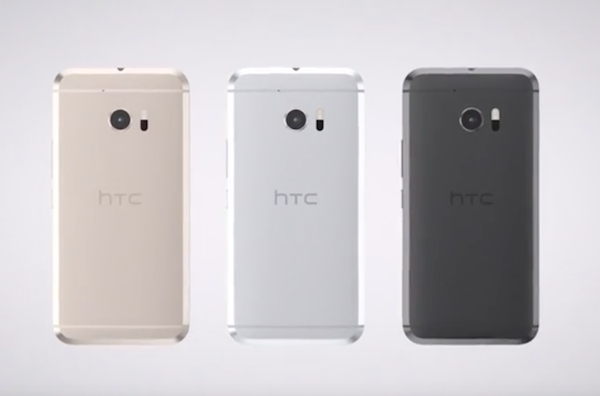 這次 HTC 10 將有三個顏色（圖片來源／擷取自 Youtube）