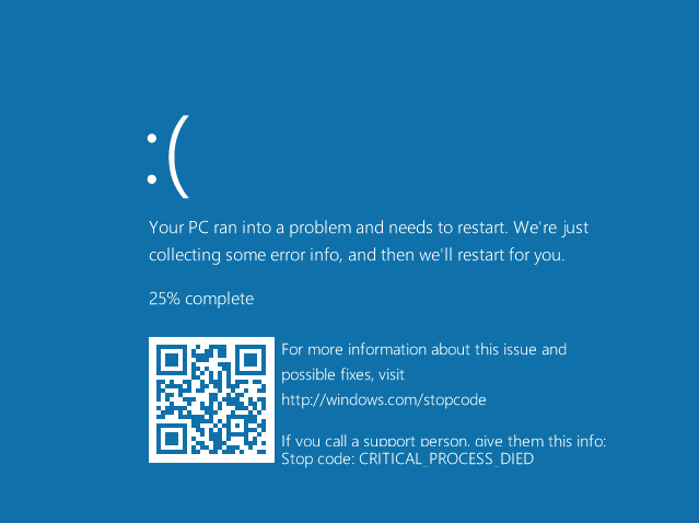 微軟似乎計畫在 Windows 10 的當機畫面中,加入可以搜尋當機資訊的 QRcode(圖/mspoweruser)