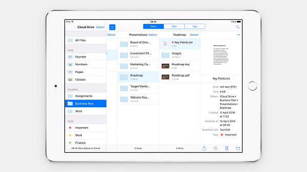 理想的 iOS 10 檔案總管介面(圖/MacStories)