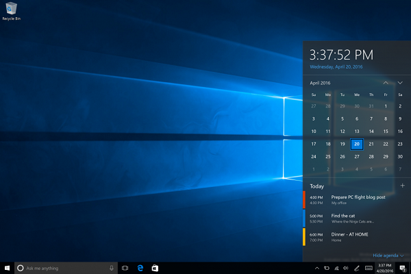 行事曆功能整合進時鐘之內(圖/Microsoft)